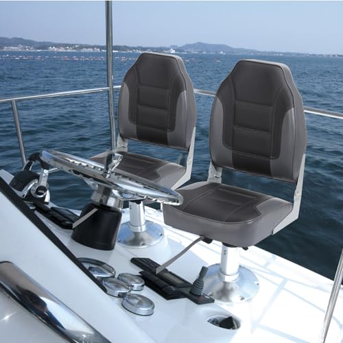 Garvee 2 Pack Boat Seats, High Back Folding Boat Seats, Fishing Boat Chairs - image 7