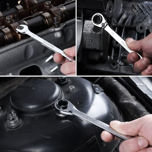 WORKPRO 7-Piece 3-in-1 Reversible Ratchet Wrench Set, Metric 8mm to 17mm - image 8