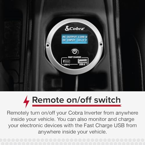 Image of Cobra CPIALCDG1 Remote Controller, Remote On /Off, 4 Mounting Options, Black