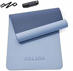 YOTTOY Yoga Mat,Extra Thick Yoga Mat (1/2inch),Professional TPE Exercise Mat,Non-Slip Workout Mat for Yoga, Pilates, Fitness, Barefoot Workouts, Home Gym Studio with Strap