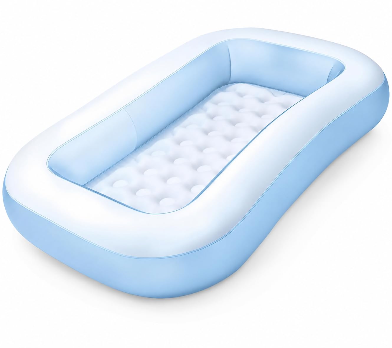 Toyshine Big Size Inflatable Rectangular Baby Bath Tub with 12 Inch Air Hammer Inflation Pump Play Centre Toy for Kids - 166 x100 x 25cm-image-30