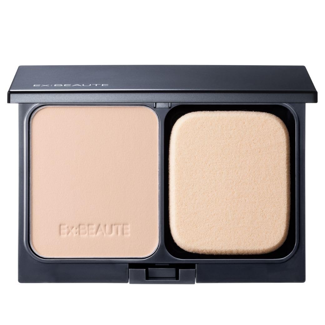 EX:BEAUTE Official Beauty Serum Powder Foundation, Vision Foundation, Silk, Pore Cover, Sweat & Oil Resistant, Break-Resistant, Made in Japan (Ochre 01, Bright Impression, Case Included) Exbote : Beau