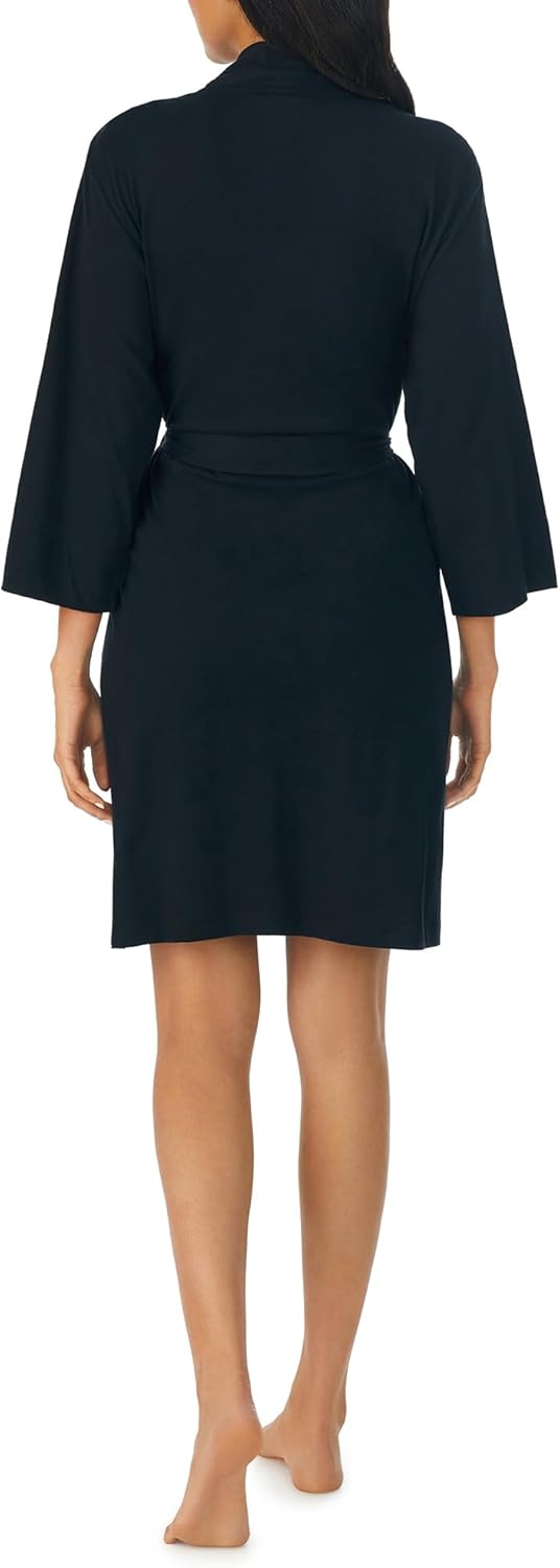 Nautica Womens Soft Robe - Above Knee 3/4 Length Sleeve Lightweight Robe - Cotton Knit Jersey Sleepwear and Loungewear - Image 3