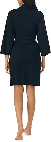 Miniatura 3 de Nautica Bata suave para mujer, por encima de la rodilla, manga 34, ligera, de punto de algodón, ropa de dormir y ropa de descanso