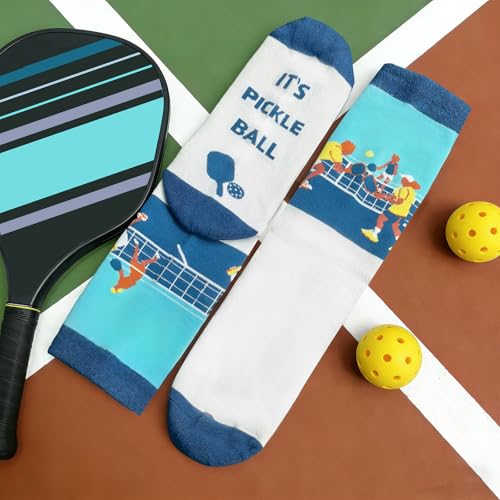 Image of KOFULL Funny Pickleball Socks, Pickleball Themed Sock, Crew /Ankle socks, Accessories Gifts for Pickleball Fan Gift, Size 6-13