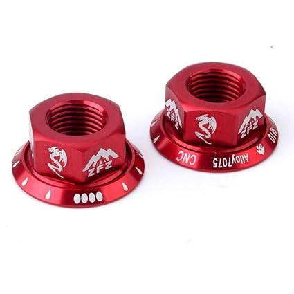 Optimuss Bicycle Hubs Nut M10 Folding Fixed Gear Bike Wheel Hubs Axle Screw Red