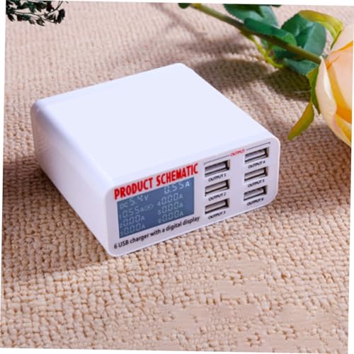 Cargador USB de 6 puertos inteligentes con pantalla LCD y deteccion automatica 5