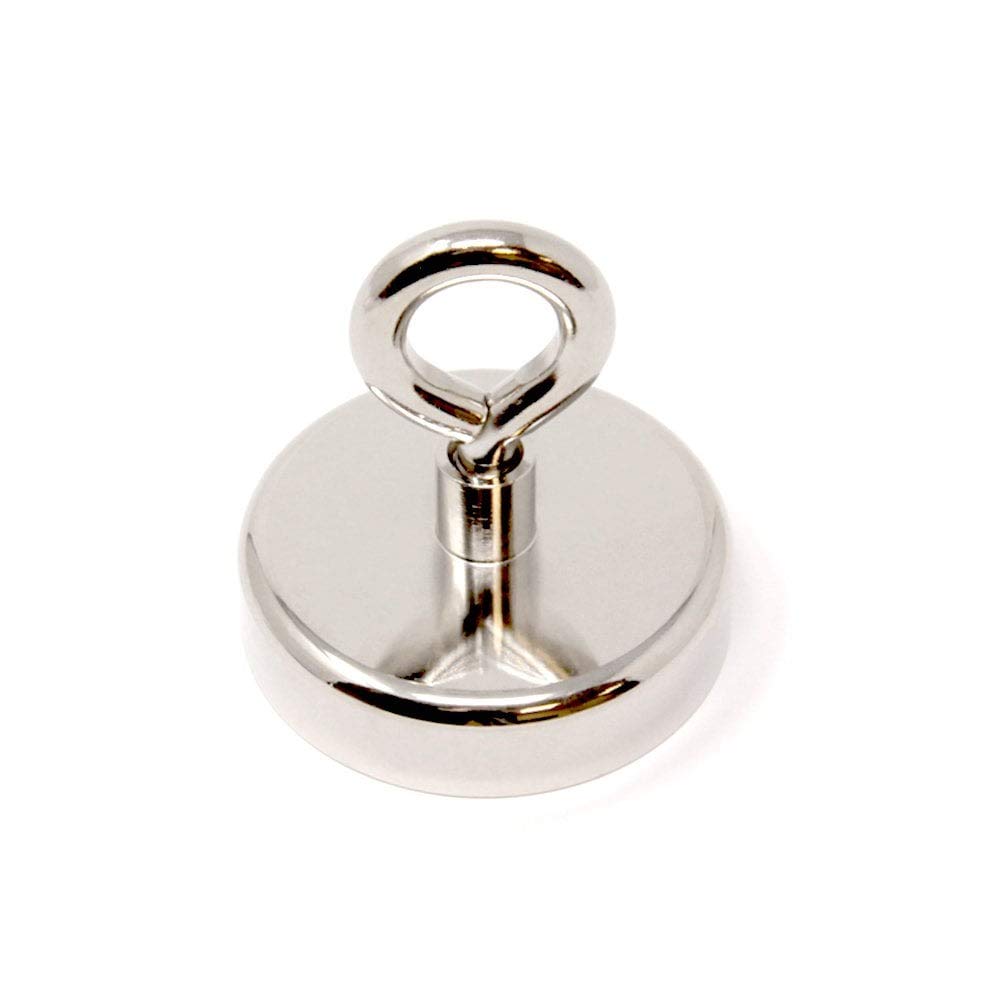 Magnete Di Serraggio Tornante Della Macchina Per Neodimio Con Eyebolt M8 Per La Tenuta, Appendersi E Visualizzare Oggetti - 60Mm Dia - 127,9kg Di Estrazione Di 10