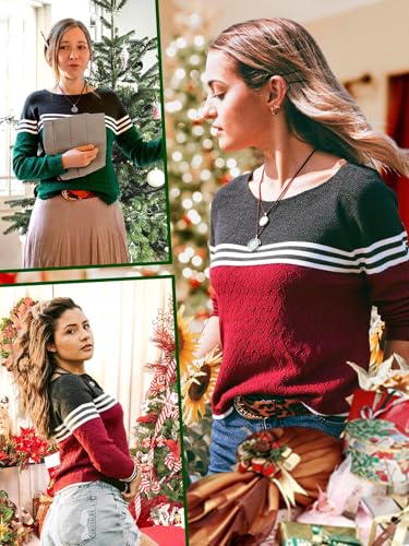 Womens Sweaters Fall 2025 Fashion Boho Trendy Lightweight Pullover Crew Long Sleeve Cute Tops for Women Winter Outfits3