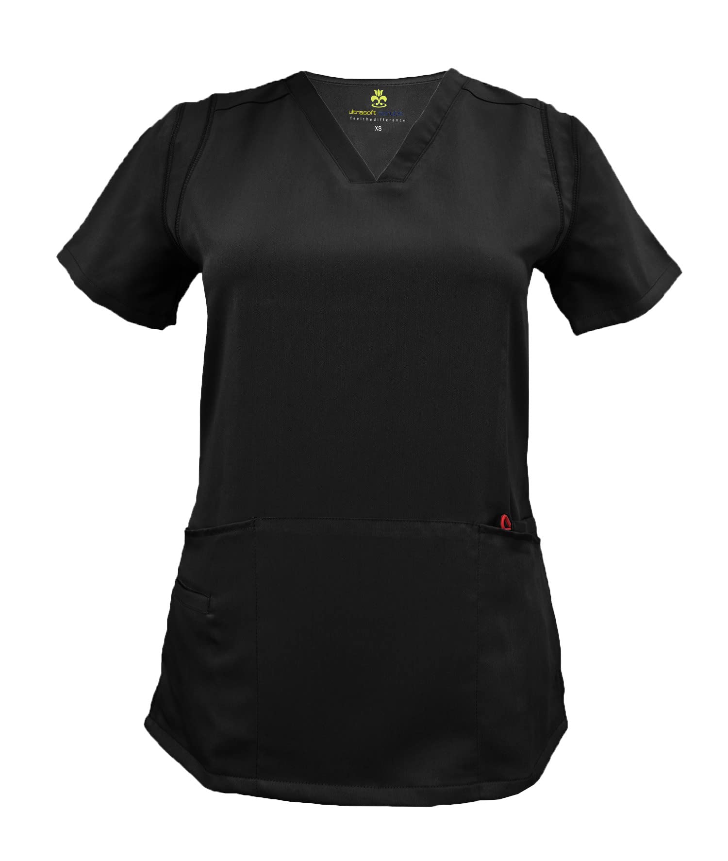 M&M SCRUBS Ultra Soft Women's Scrub Top Medical Scrub Top 8118 XXL Black