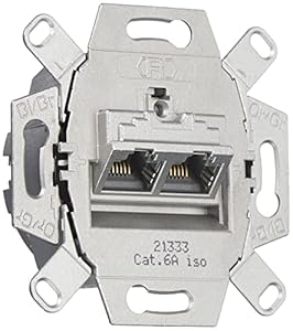 Busch-Jaeger UAE-Anschlussdose 0218/12-101 RJ45 Cat.6A