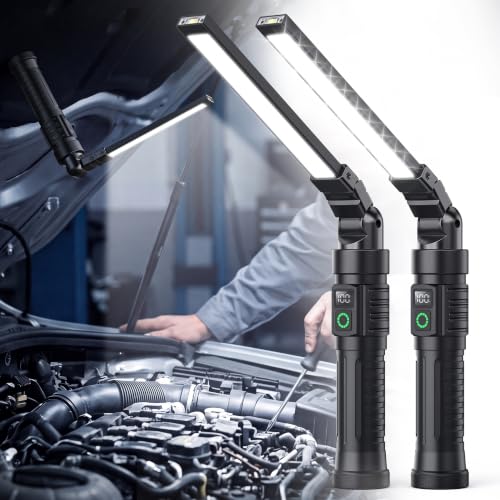2Pack-Magnetic-Work-Light-5000mAh-Rechargeable-Flashlights1800-Lumens 2Pack Magnetic Work Light, 5000mAh Rechargeable Flashlights,1800 Lumens - Image 1