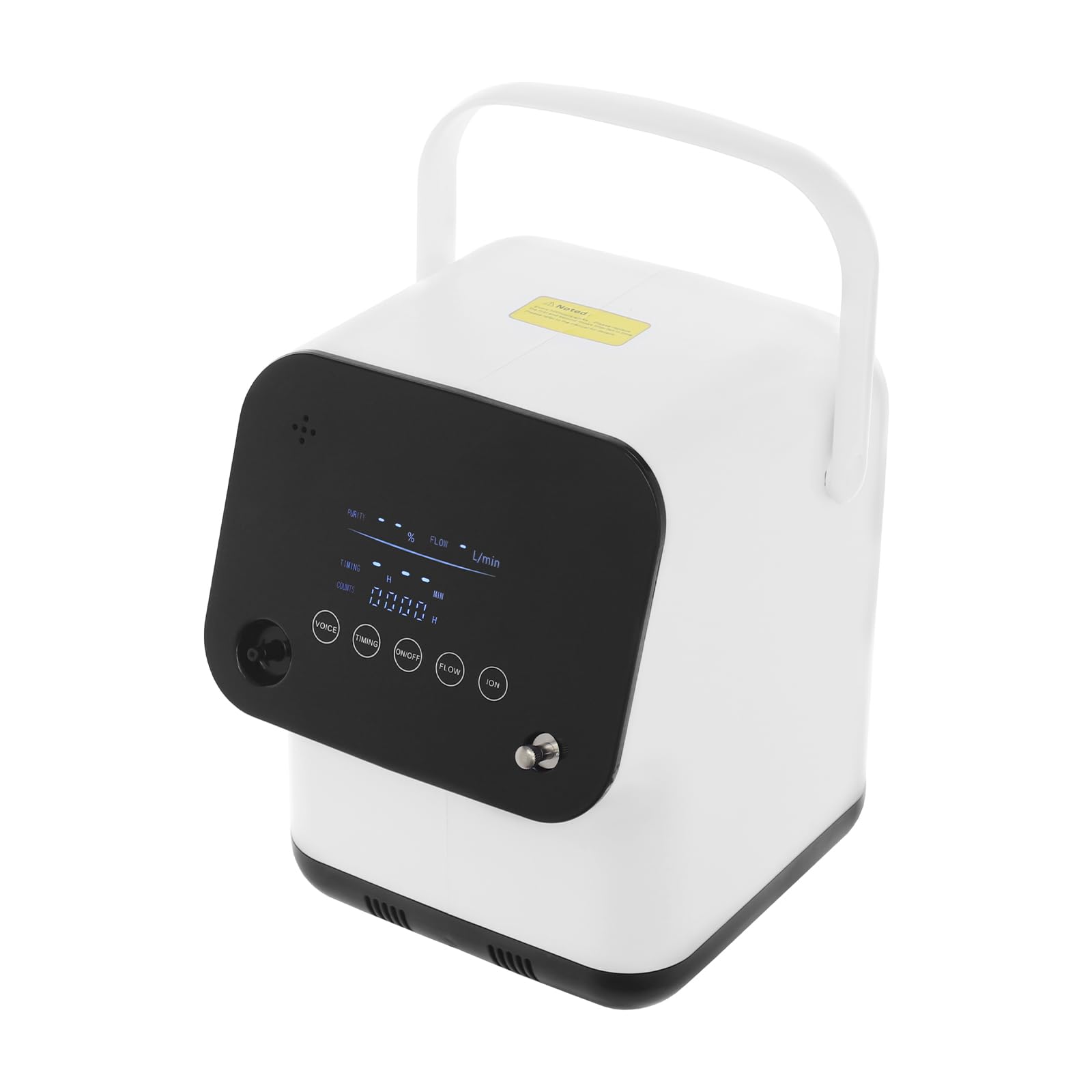 Concentratore di ossigeno portatile per casa e in viaggio, 1-7 l/min con 48 ore di funzionamento continuo, silenzioso 45 dB, telecomando, funzione ioni negativi per anziani, casa di cura, viaggi
