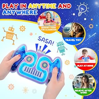 Sensory Fidget Toys for Boys Age 4 5 6 7 8-12 Year Old, Autism Calming Down Car Travel Toys, Autistic Squishy Tube Stress Relief Robot Toy Airplane Travel Games for Kids,Toddler Easter Basket Stuffers