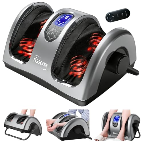 TISSCARE Shiatsu Foot Massager with Heat: FSA HSA Eligible Foot Massager for Neuropathy, Plantar Fasciitis and Pain Relief-Massage Feet/Leg/Calf/Ankle at Home/Office, Gifts for Women and Men