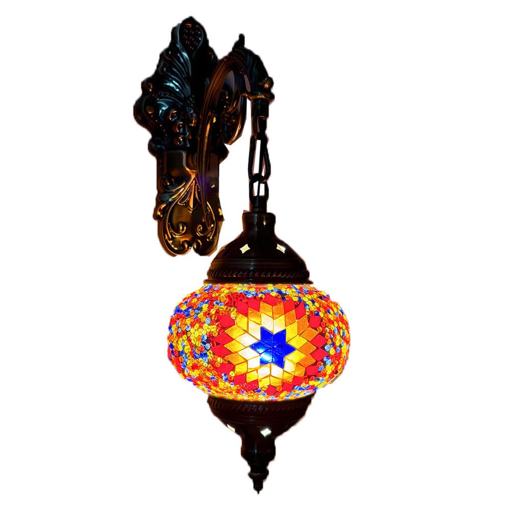 GAUUA Wall Lamp Retro Exotic Handmade Mosaic Specialty Restaurant Hotel Homestay Aisle Corridor Wall Lamp