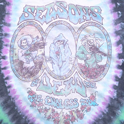 Liquid Blue Unisex-Adult Standard Grateful Vintage Seasons of The Dead Tie Dye Tee4