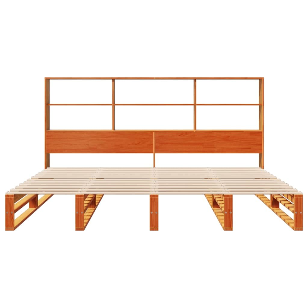 lite drewno sosnowe z regałem zagłówek 180x200 cm biały