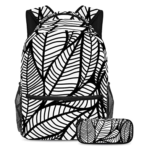 Sac à dos de voyage enfant avec trousse scolaire et motifs abstraits modernes