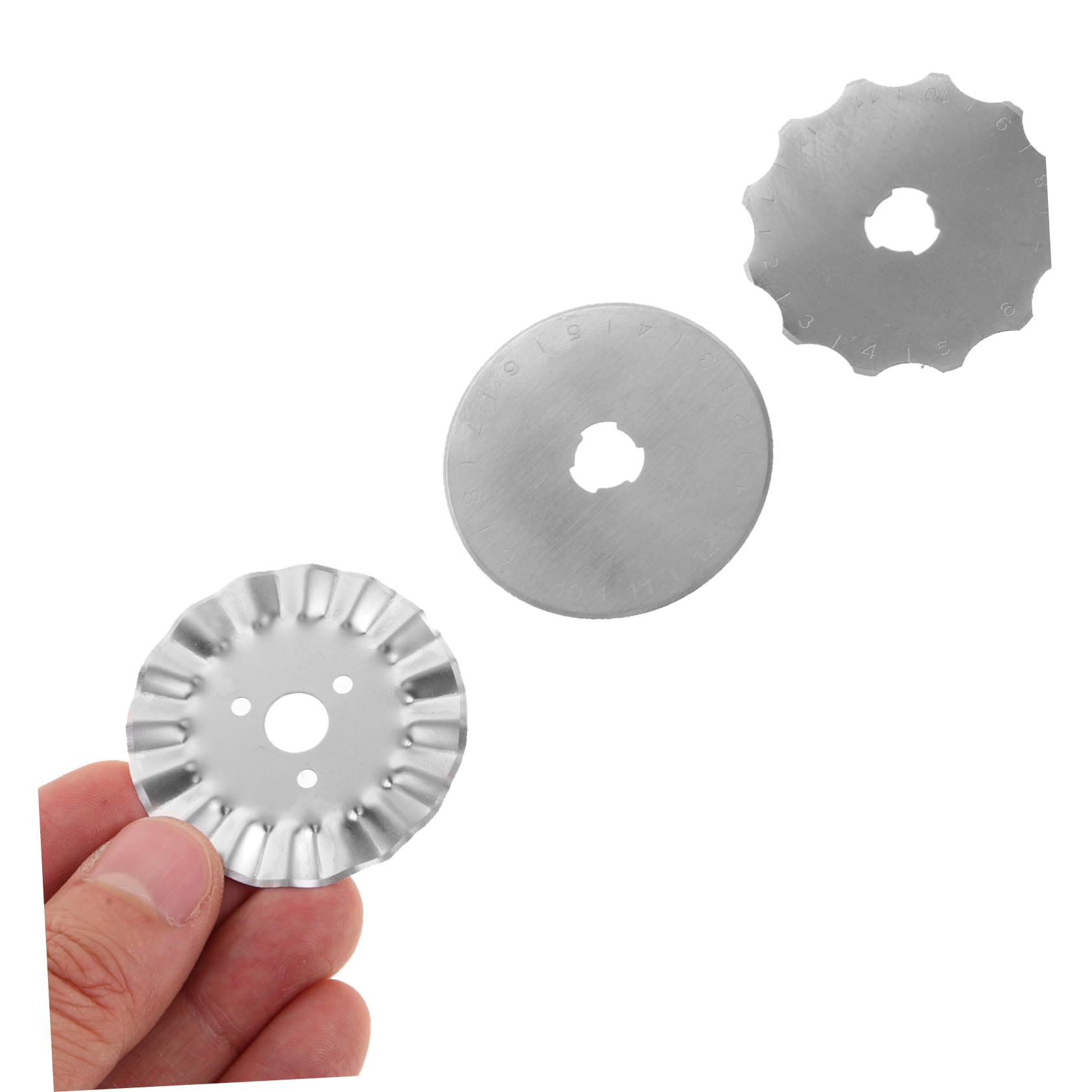 Tofficu 30piezas Cuchillas De Corte Rotativas De Inoxidable Para Acolchar Scrapbooking y Proyectos De Manualidades Incluye Cuchillas Onduladas y Rectas Repuestos Duraderos y Afilados