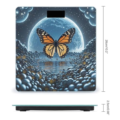 Báscula digital de baño con pantalla LED clara miniatura 2