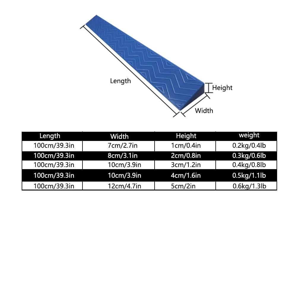 DNGXAOYA 2 Inches High Threshold Ramp, Eco-Friendly Material,Wheelchair Ramps for Doorways,Non-Slip Vehicle Curb Ramp, Suitable for Wheelchairs Scooters Strollers Bicycles(Gray,100 * 10 * 4cm)