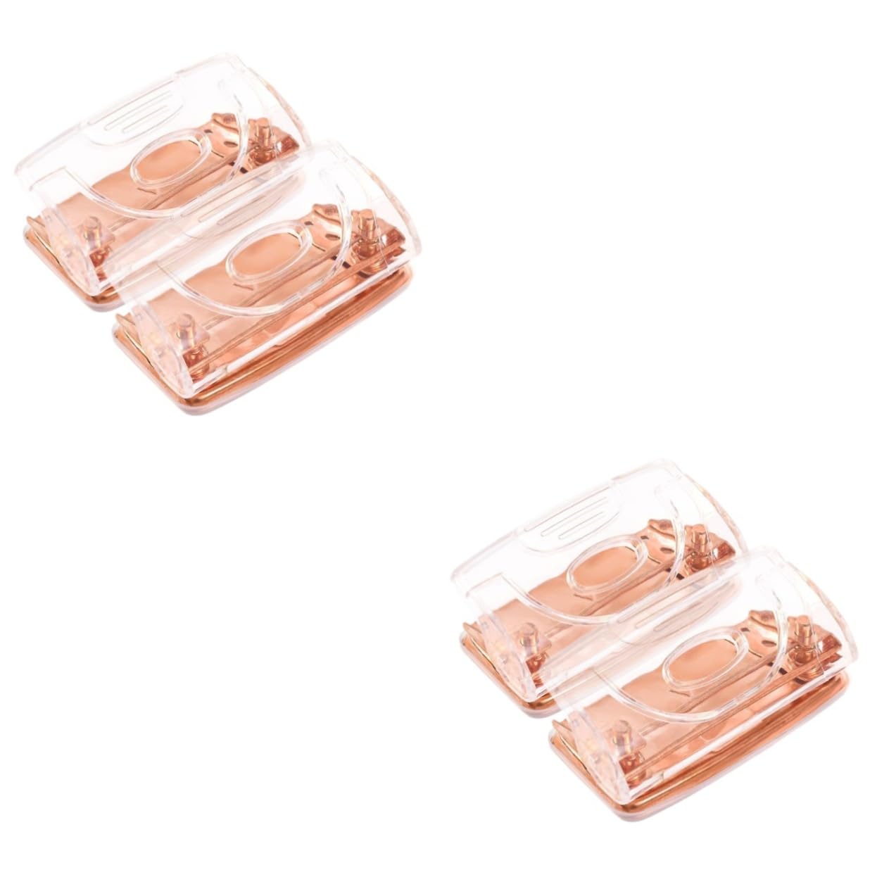 DOITOOL Lot de 2 Perforatrices de 5 Cm avec Attache-papier en Métal Et Plateau de Rangement pour Perforatrices à Main (2 Pièces)
