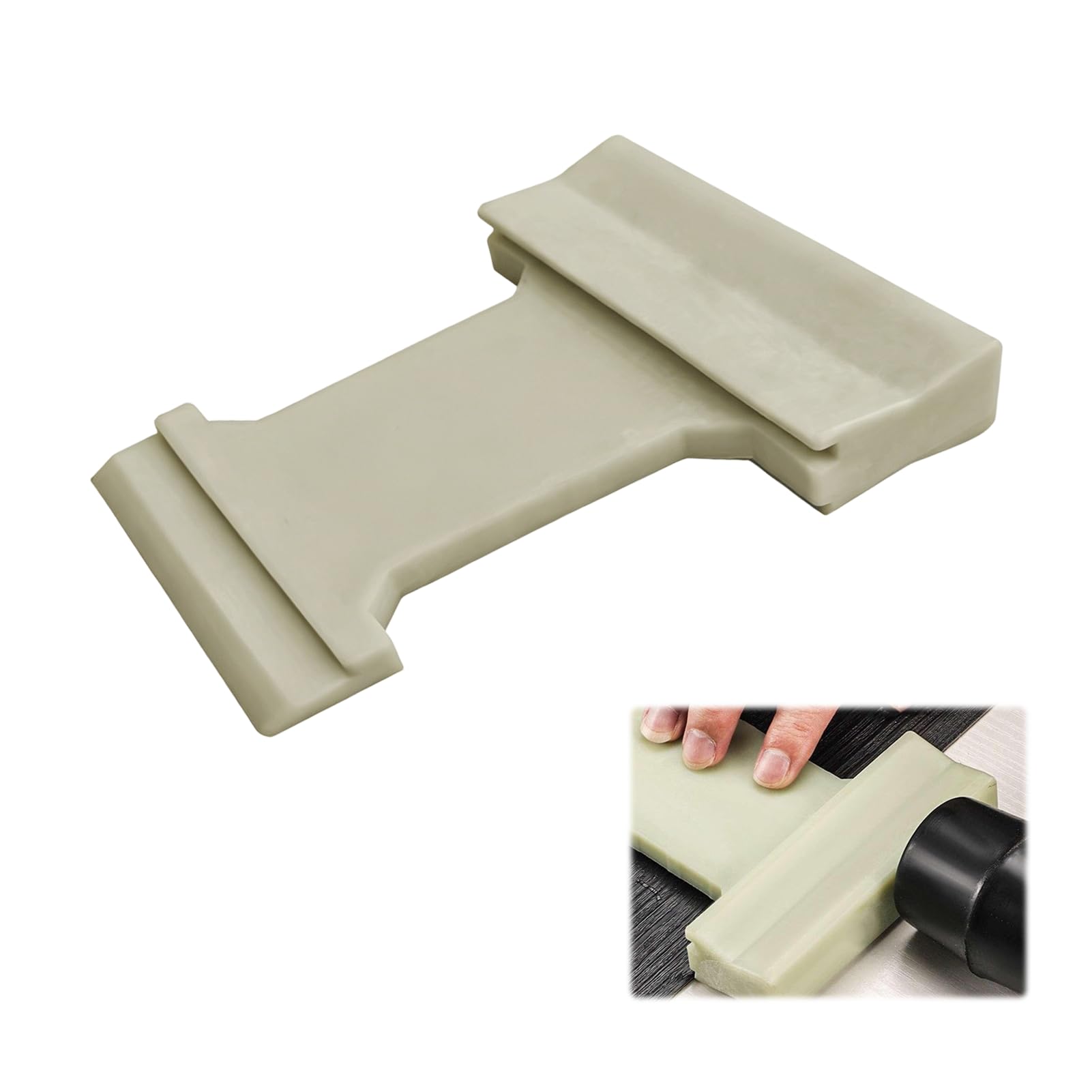 Laminate Flooring Tools, Laminate Flooring Spacers and Tapping Block, Universal Composite Gap Closer Fits L V U Barb Inclined Slots, Nylon Tapping Block for Wood and Vinyl Plank Installation