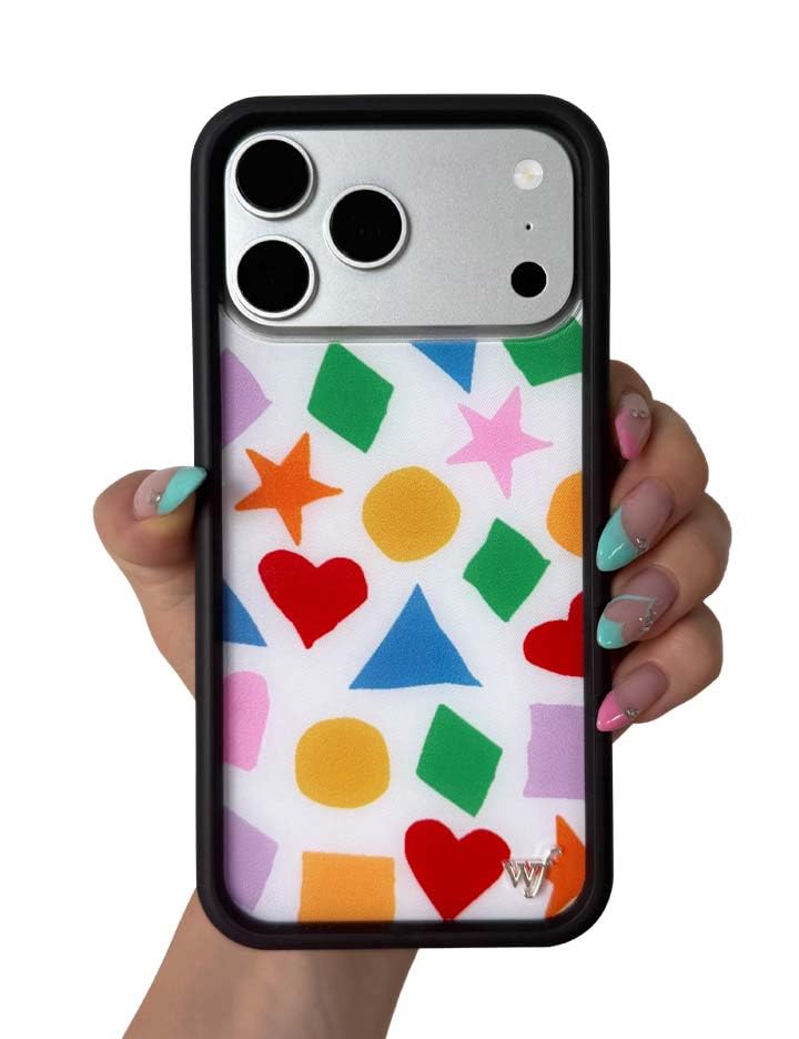 Image of Wildflower Cases - Compatible with iPhone 16 Pro Max | Protective Black Bumper, 6.5ft Drop Test Certified, Women Owned Small Business | Slushy Noobz Shapes and Colors