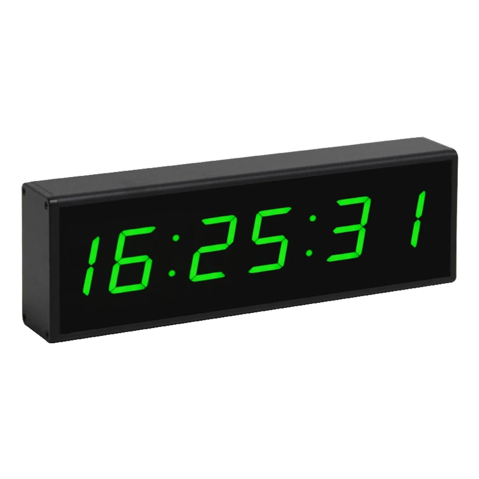 JVDDI Portable Digital Wall Clock With 6 Digit LED, Countdown Timer, Real Time, 12, 24H, 1.8 Inch(Groen)