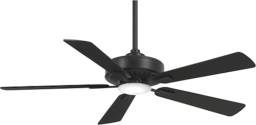 Miniatura 6 de Minka Aire F556L-WHF Contractor LED Ventilador de techo de 52 pulgadas con luces LED y control remoto, blanco plano blanco (Flat White),Níquel