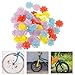 BESPORTBLE 50pcs Flower Bike Wheel Spokes Beads Colorful Floral Clip Bead Bicycle Spokes Decorations Plastic Clip Bike Spoke Decorations for Kids Bicycle Accessories