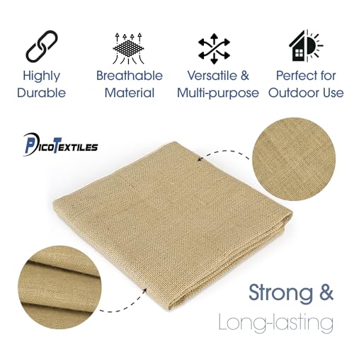 Premium 40-Inch Natural Jute Burlap Fabric - 1 Yard for DIY Weddings, Home Decor, Garden Projects, and Table Settings 4 Premium 40-Inch Natural Jute Burlap Fabric - 1 Yard for DIY Weddings, Home Decor, Garden Projects, and Table Settings - Image 3