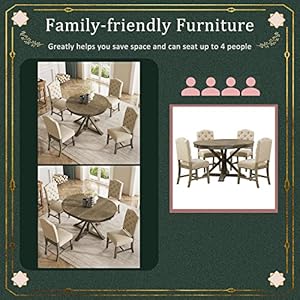 Ppurloveretrostyle5piecerounddiningtablesetfor4extendablerounddiningtablewith4upholsteredchairsfor4diningroomtablesetfordiningroomlivingroom Urban Country Home Decor P purlove retro style 5 piece round dining table set for 4extendable round dining table with 4 upholstered chairs for 4dining room table set for dining roomliving room urban country home decor