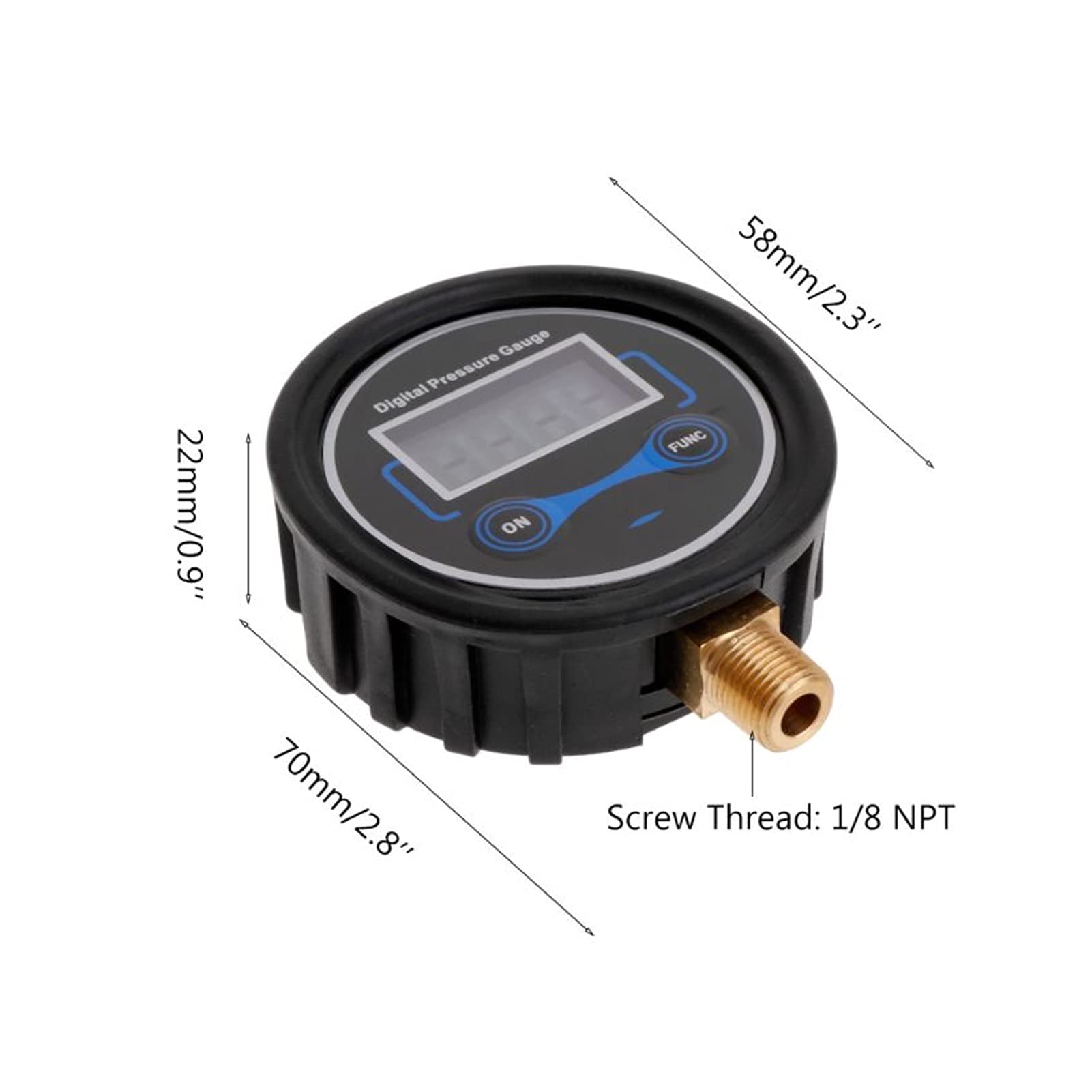 0-200PSI LCD Digitale Manometro della Pressione dei Pneumatici Auto Auto Moto Pneumatico Aria PSI Meter 1/8 "NPT Estere per Auto Camion Moto