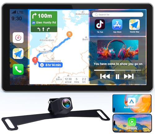 Thybro CarPlay Screen with Backup Camera: Wireless Seamless Connection Apple/Android Auto - Hands-Free Calls & Navigation - Plug & Play for Older Cars - Commute & Parking for New Drivers & Commuters
