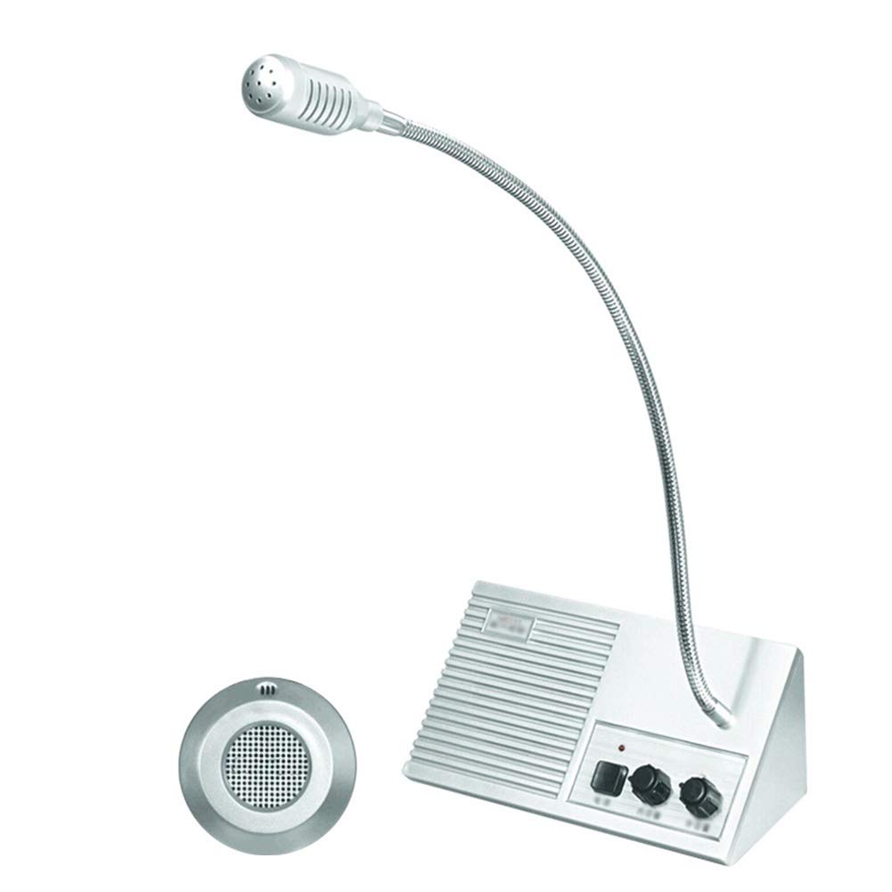 Two-way Intercom System, Window Intercom Through Glass Intercom Counter Intercom Speaker With Noise Suppression Function, For Store, Bank, Securities Company, Hospital, Ticket Station