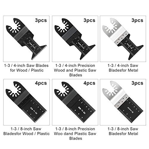 20 Pcs Mix Oscillating Saw Blades, Professional Wood/Metal Universal Multitool Quick Release Saw Blades Fit Fein Multimaster, Ryobi, Milwaukee, Bosch, Dremel, Dewalt, Rockwell, Makita and More #3041 2 20 Pcs Mix Oscillating Saw Blades, Professional Wood/Metal Universal Multitool Quick Release Saw Blades Fit Fein Multimaster, Ryobi, Milwaukee, Bosch, Dremel, Dewalt, Rockwell, Makita and More #3041 - Image 2