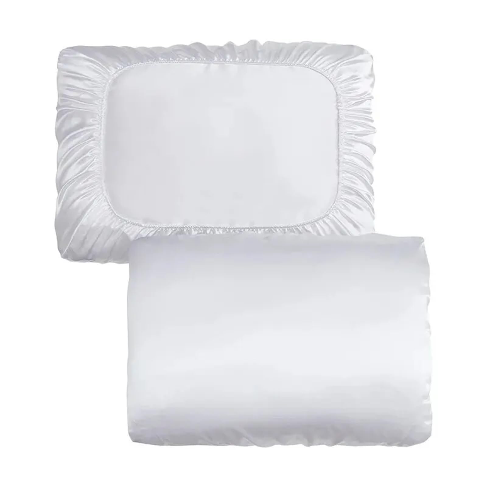 LYXYGMV Satin Pillowcase With Elastic Cord For A Comfortable Sleep In Your Bedroom for Bedrooms(White)