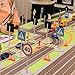 Gatuida 7pcs Mini Traffic Cones, Tiny Simulation Road Parking Signs, Orange Plastic Roadblock Toy for Kids Construction Theme Party Favors