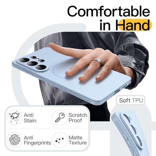Image of JETech Slim Cover Case for Samsung Galaxy S26 Ultra, Compatible with MagSafe, Anti-Slip Grip & Full Camera Lens Protection, Soft TPU Protective Phone Cover, Shockproof (Omphalodes)