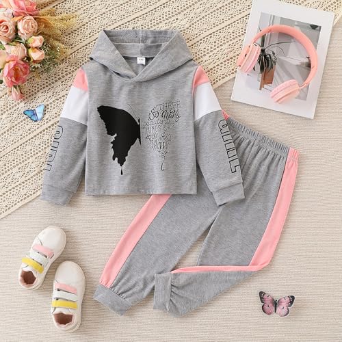 Image of Axumity Toddler Baby Girls Clothes Long-sleeve Tie Dye Hoodie Sweatshirt Pants Hooded Outfit Set