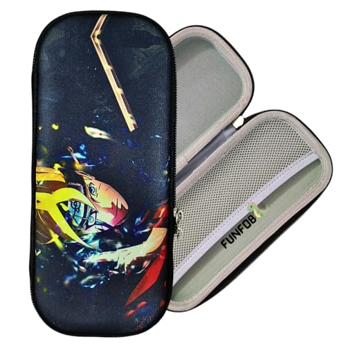 Image of Funfob Polyester Naruto Pencil Box For School College For Pen Pencil Or Other Stationery Products Pencil Pouch Travel Or Cosmetic Case (Naruto Black)