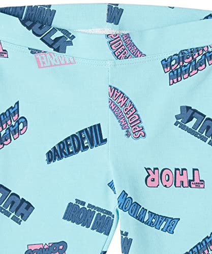 Image of Amazon Essentials Disney | Marvel | Star Wars | Frozen | Princess Girls and Toddlers' Cotton Stretch Leggings, Multipacks