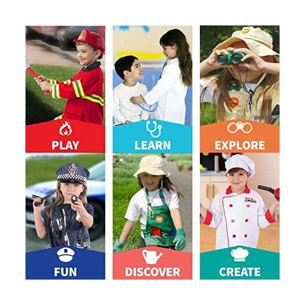 Born toys dress up & pretend play kids costumes set ages 3-7, washable kids dress up clothes for play - image 6