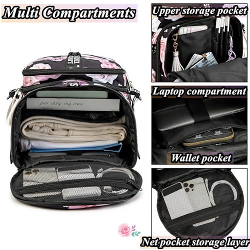 Image of SDTAME Gym Duffel Backpack with Shoe Pocket & Laptop Sleeve