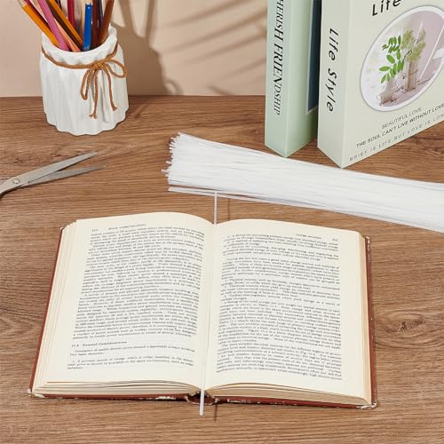 BENECREAT 150 Stück 28.5 cm Heißschmelzharzstreifen, 2 mm Breite Weiße Thermoklebestreifen Für Die Reparatur von Buchbindungen, Heißschmelzbindemaschinen, 1 mm Dick