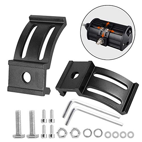 LED Light Bar Mounting Brackets 2PCS Base Slide Mounting Bracket Universal Most Slide Bracket Adjustable Holder Bracket Kit for Light Bar Work Lights Pod Lights (pack of 2)