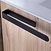 RUICER Porta Asciugamani Bagno - Portaasciugamani Parete Porta Salviette Adesivo Porta Asciugamano Barra Porta Asciugamani Bagno Acciaio Inossidabile, Nero 37CM