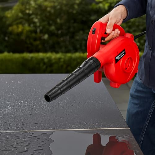 Image of Amazon Basics 700W Air Blower | 15000 RPM | Variable Speed with Heavy Duty Copper Armature | Multipurpose Dust Cleaner for Home, Car & Garden | ABS Body | Red